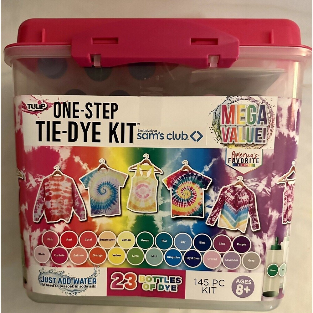 🎄SALE🎄 Tulip's One-Step Tie Dye Kit 23 Bottles of Dye 145 Pieces Value Bundle